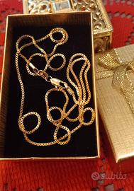 Elegante collana Placcata Oro18k G.F cm65