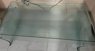 Tavolino di cristallo marca "fiam"