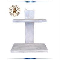 MENSOLA A DUE RIPIANI IN LEGNO STILE SHABBY CHIC