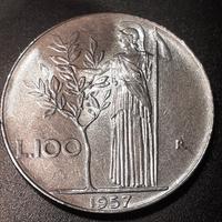 100 lire 1957 