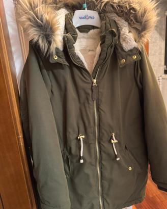 Giubbotto Parka H&M Verde 8/9 anni