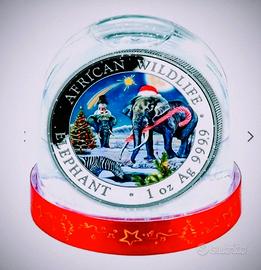 'Rara' Oncia Argento 999/1000 in campana con neve 