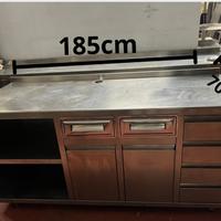 Banco Bar Inox con Battifondi Caffè e Cassettiera