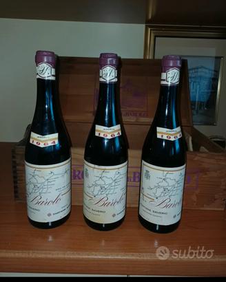 Lotto 3 botiglie Barollo riserva 1964 