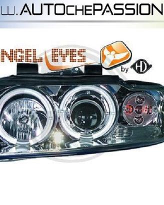 Gruppi ottici anteriori angel eyes cromo AUDI A4