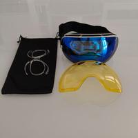 Nuova Maschera Sci/Snowboard Bianca Doppia Lente