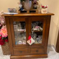 Mibile con vetrinetta in legno