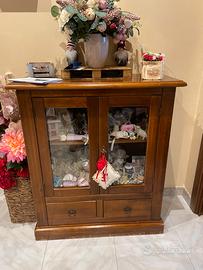 Mibile con vetrinetta in legno