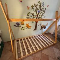Letto cameretta bambini a tenda indiana