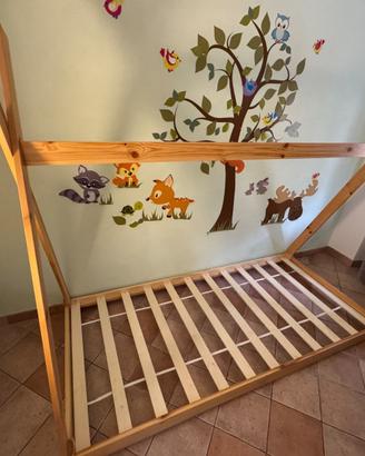 Letto cameretta bambini a tenda indiana