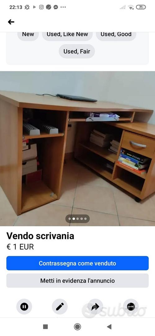 Scrivania per camere - Arredamento e Casalinghi In vendita a Benevento