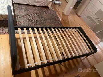 letto 1 piazza, tela blu