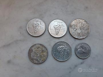 ITALIA REPUBBLICA ITALIANA 1 LIRA - 5 - 10 LIRE UV