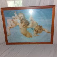 quadro in legno vetro raffigurante angeli