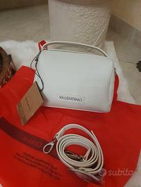 Valentino * Borsa bauletto con tracolla * Bianca