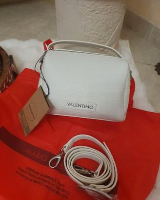 Valentino * Borsa bauletto con tracolla * Bianca