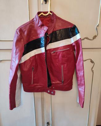 Giacca pelle Biker Cafe Racer Vintage