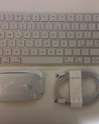 Apple Magic keyboard eMagic mouse 2nd Gen Argento