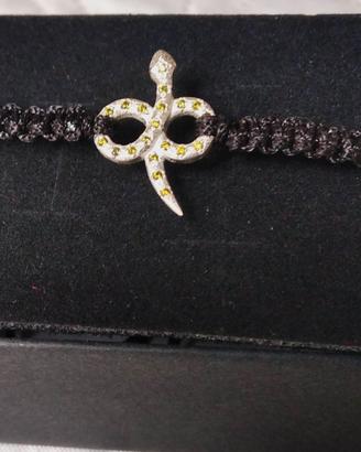 Bracciale in cordino con decorazione in argento