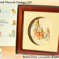 BEATRIX POTTER Vintage 1991 Quadretto coniglietti