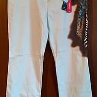 Pantalone donna in Jersey decorato a mano tg 54