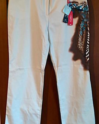 Pantalone donna in Jersey decorato a mano tg 54