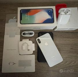 iPhone X  64 GB - Argento (Sbloccato)