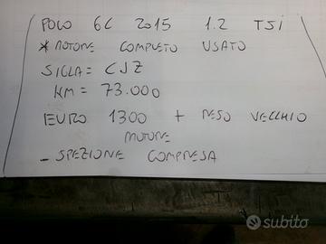 Motore completo polo 6c 2015 1.2 tsi