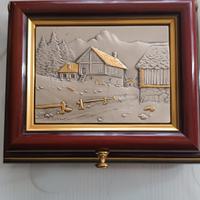 Paolo rossini porta carte legno - argento