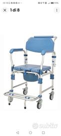 sedia a rotelle con wc incluso per disabi