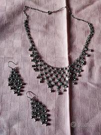 Parure collana + orecchini in filigrana d’argento