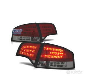 FANALI A LED AUDI A4 B7 04-07 ROSSO AFFUMICATO