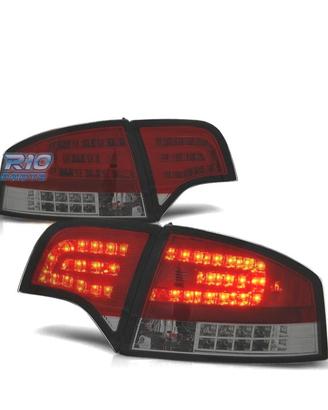 FANALI A LED AUDI A4 B7 04-07 ROSSO AFFUMICATO