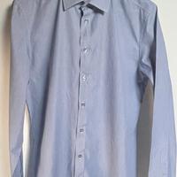 Camicia Gucci Slim originale a righe bianche e blu