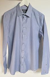 Camicia Gucci Slim originale a righe bianche e blu