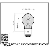 LAMPADINA LUCE BIANCA 12V 35/35W ba20d OVETTO NEOS