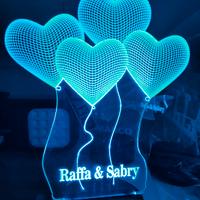 Lampada led palloncini personalizzabile