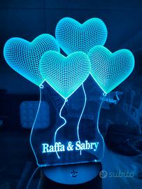 Lampada led palloncini personalizzabile