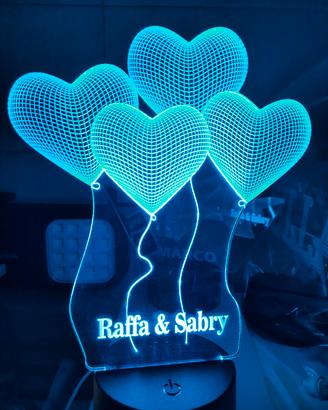 Lampada led palloncini personalizzabile