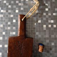 Tagliere/batticarne antico arte contadina d'arredo