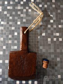 Tagliere/batticarne antico arte contadina d'arredo