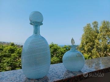 Coppia bottiglie Murano