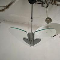 Lampadario Vintage anni 80, 70 cromato