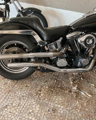 Scarico  vintage per Harley softail 1340