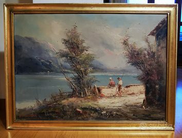 Olio su tela pittore Athos Brioschi