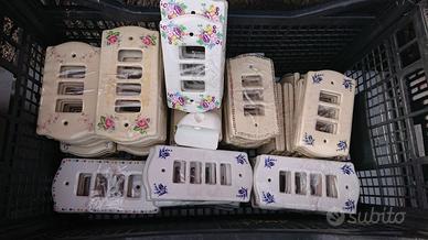 Placche prese in ceramica decorata vintage NUOVE