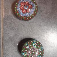 Due fermacarte millefiori Murano
