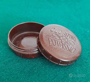 Scatola tonda Clorato di potassio vintage cm 3,5