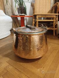 Pentola in Rame Martellato con Rivestimento