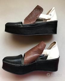 Scarpe sandalo Ixos in pelle tricolore 37 NUOVE